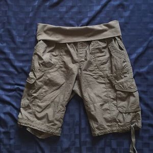 Olive cargo shorts